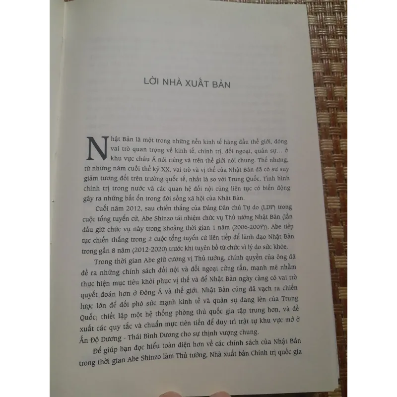 ABE SHINZO TUYẾN LỢI THẾ CHIẾN LƯỢC LỚN... 755821