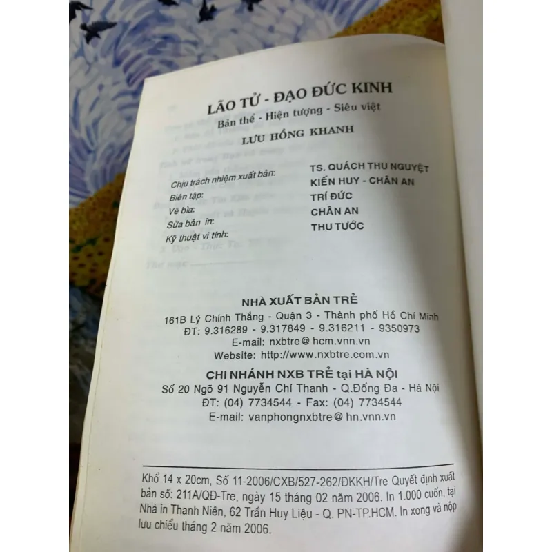 Lão Tử Đạo Đức Kinh Bản Thể Hiện Tượng Siêu Việt Của Đạo - Lưu Hồng Khanh 927558