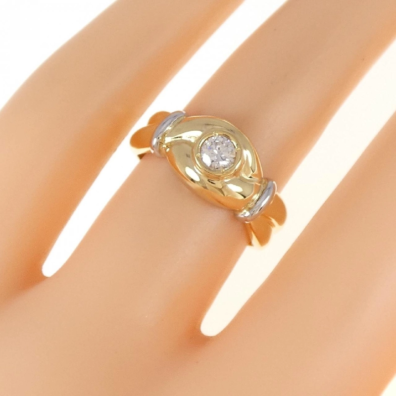 Nhẫn kim cương K18YG/PT900 0.17CT 670623