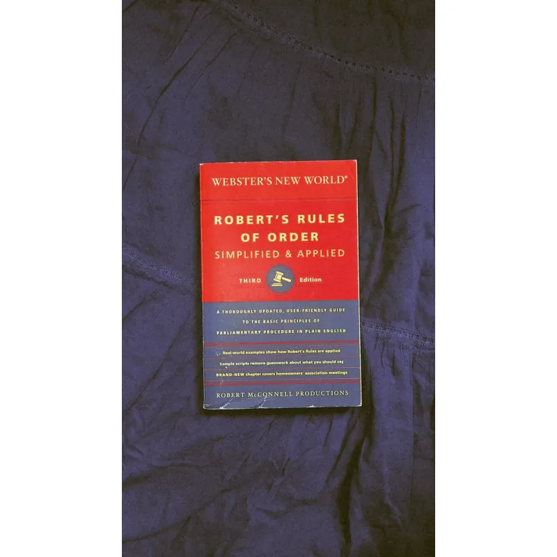 Robert’s Rules of Order Simplified & Applied - Robert McConnell Productions 760598