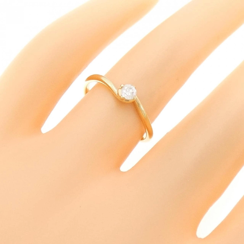 Nhẫn kim cương Solitaire K18YG 0.10CT 673636