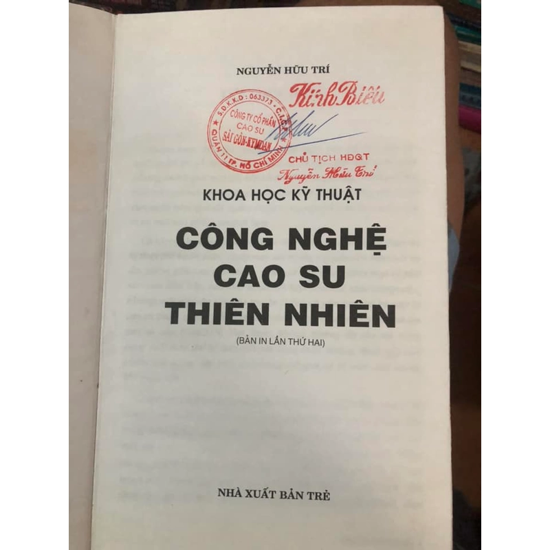 Sách Khoa học kỹ thuật công nghệ cao su thiên nhiên - Kỹ sư Nguyễn Hữu Trí 306924