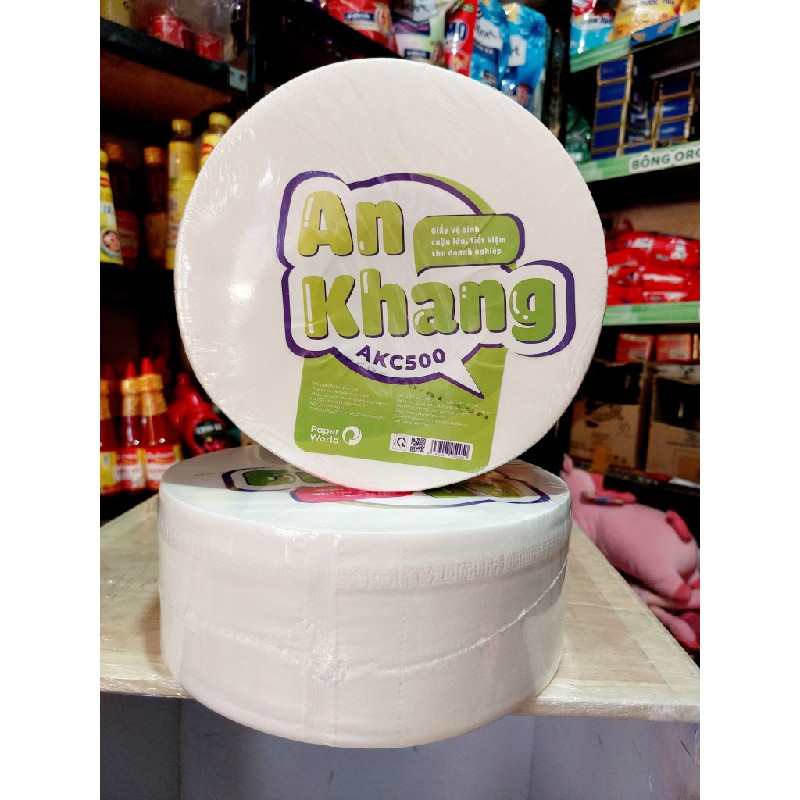 Giấy vệ sinh cuộn lớn An Khang Caro500 HCM0310 74991