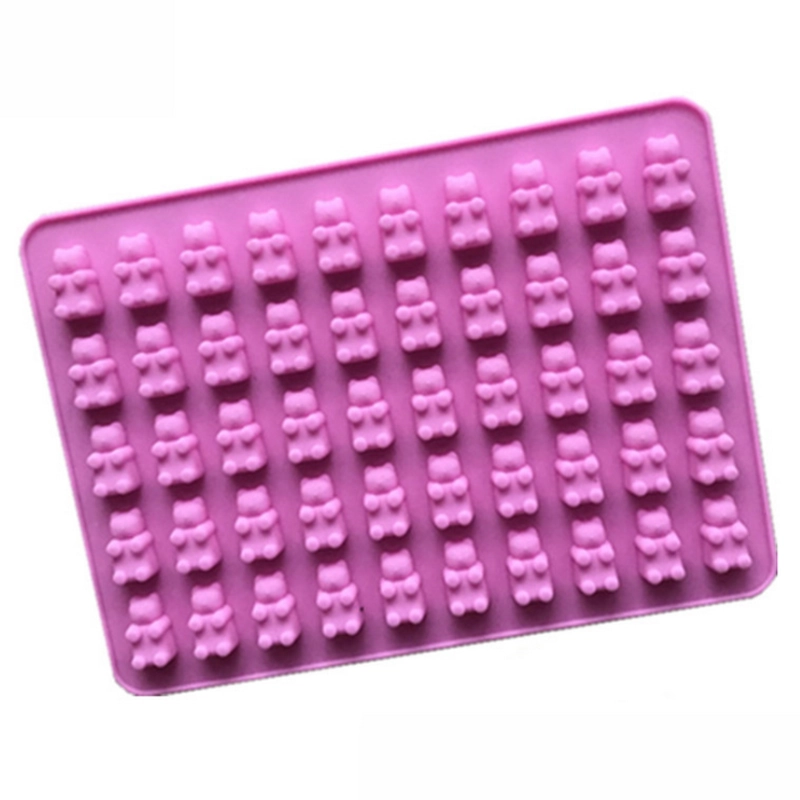 Khuôn silicon làm rau câu, kẹo dẻo chip chip, socola 50 gấu con – Mã số 1222 338667