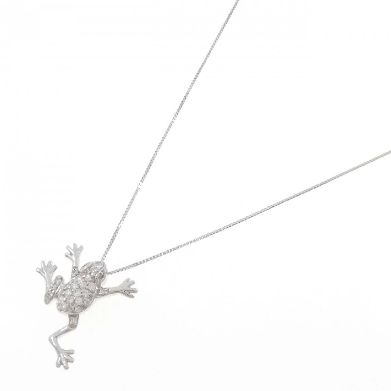 K18WG Ếch Pave Dây Chuyền Kim Cương 0.30CT - Hàng hiệu Chính hãng 860958