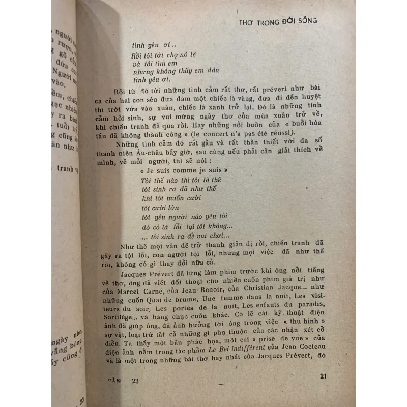  TẬP SAN VĂN - SỐ 23 - ĐỌC THƠ JACQUES PRÉVERT 1003517