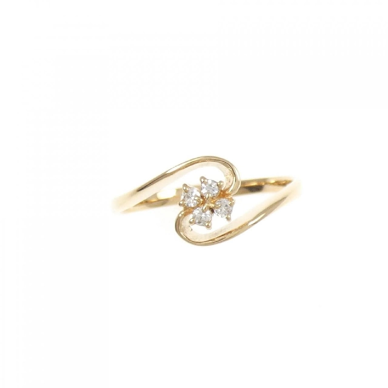 Nhẫn kim cương hoa K18YG 0.08CT 667555