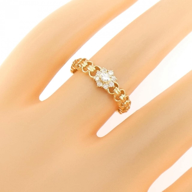 Nhẫn kim cương hoa K18YG 0.13CT - Hàng hiệu Authentic 854085