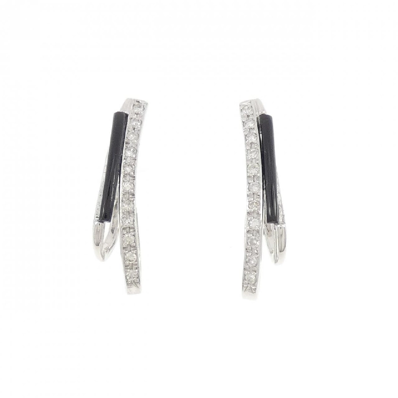 K18WG Onyx Bông tai - Hàng hiệu Chính hãng 871666