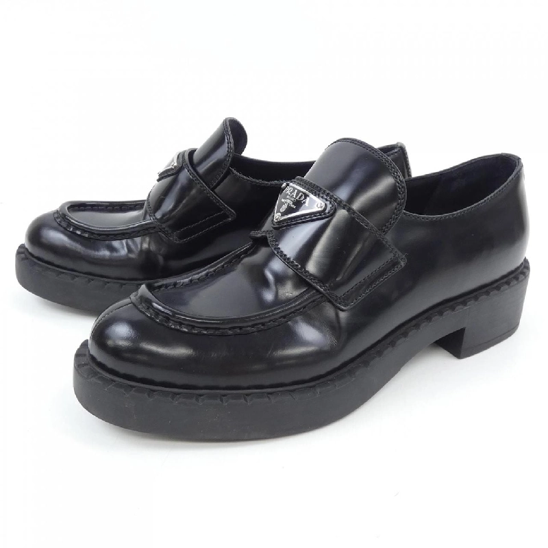 Giày lười Prada PRADA màu chocolate với logo tam giác 1D246M 658320