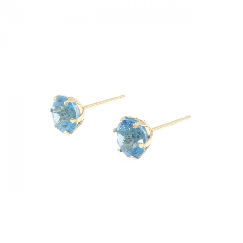K18YG Blue Topaz Bông tai - Hàng hiệu Chính hãng 868676