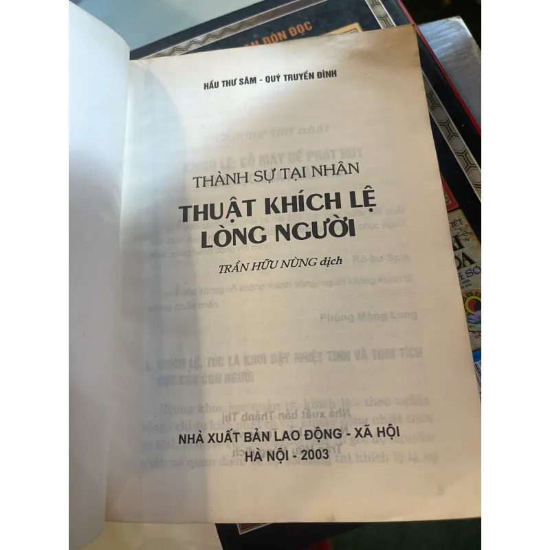 THUẬT KHÍCH LỆ LÒNG NGƯỜI - NHIỆM TRỊ THAO, THIÊN THƯ  1004829