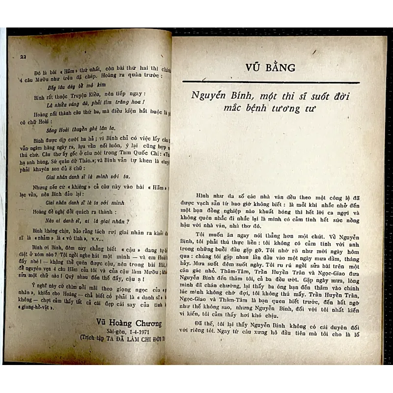 NGUYỄN BÍNH - Tạp chí VĂN miền Nam VN trước 1975 1023184