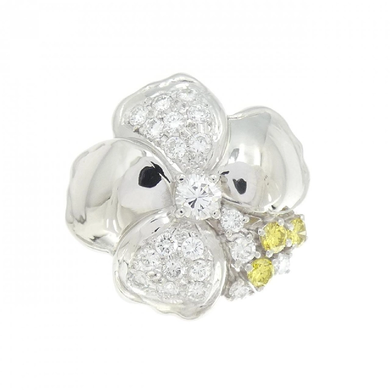 Nhẫn kim cương hoa PT900 0.77CT 668847