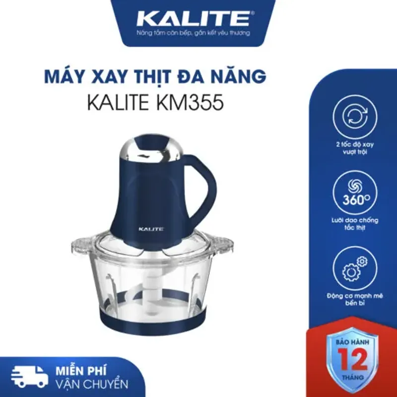 Máy Xay Thịt Đa Năng KALITE KM355 – Dung Tích 2L, Xay Nhanh, Nhuyễn Mịn, Tiện Lợi 591263