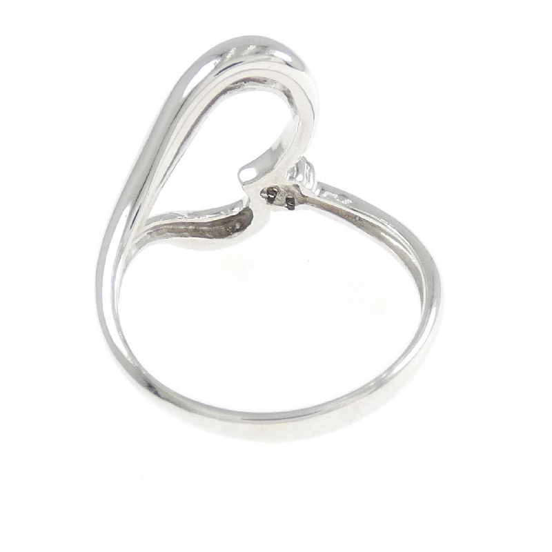 Nhẫn kim cương hình trái tim × hoa K10WG 0.03 - Hàng hiệu Authentic 854470