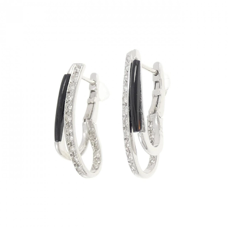 K18WG Onyx Bông tai - Hàng hiệu Chính hãng 871666