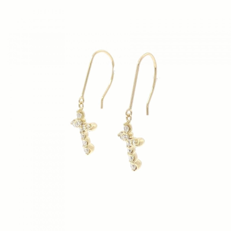 K18YG Bông tai kim cương chéo 0.40CT - Hàng hiệu Chính hãng 862957