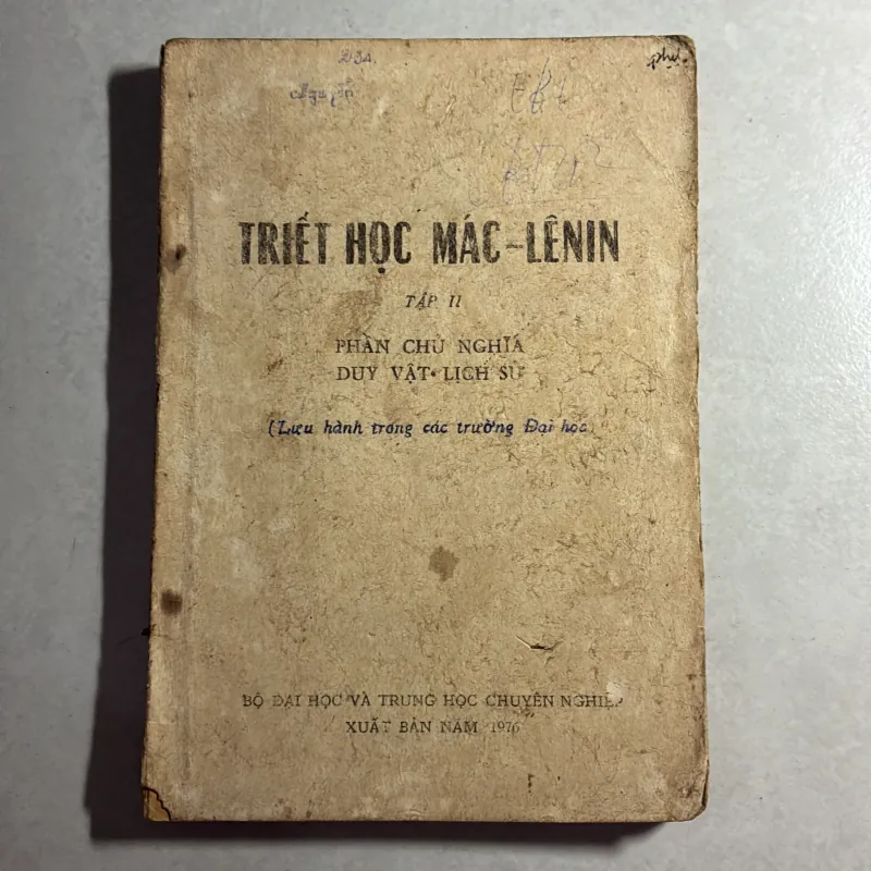 Triết học mác Lênin (Tập 2) - phần duy vật lịch sử - 1976s 800800