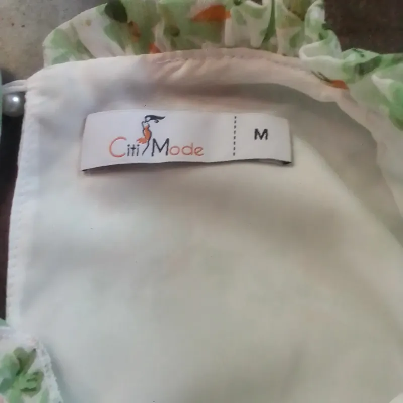 Áo kiểu voan size M màu xanh tay phồng Citimode 1013150