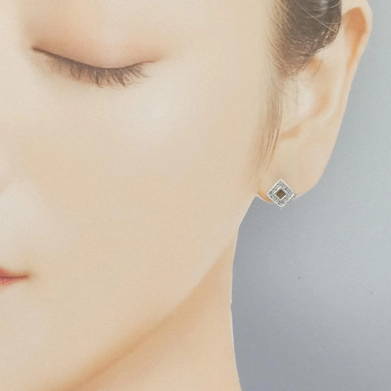 Bông tai kim cương 750WG/K18WG - Hàng hiệu Authentic 862606