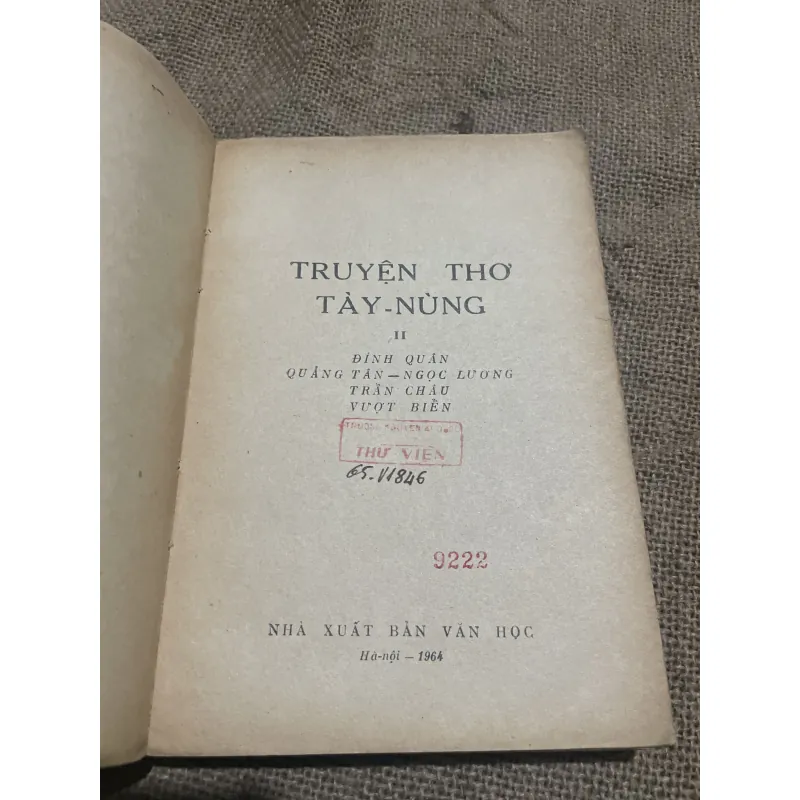 Truyện thơ Tày Nùng - 1964 747277