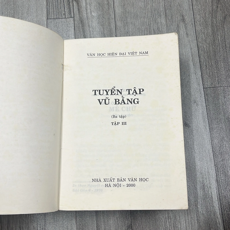 Tuyển tập Vũ Bằng. bộ 3 tập . 2b1 521784