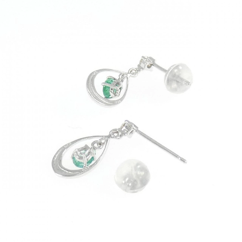 K18WG Bông tai Ngọc lục bảo 0.22CT - Hàng hiệu Chính hãng 864028