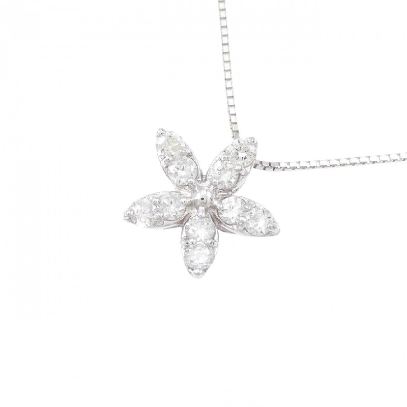 K18WG Hoa Kim Cương Dây Chuyền 0.50CT - Hàng hiệu Chính hãng 861126