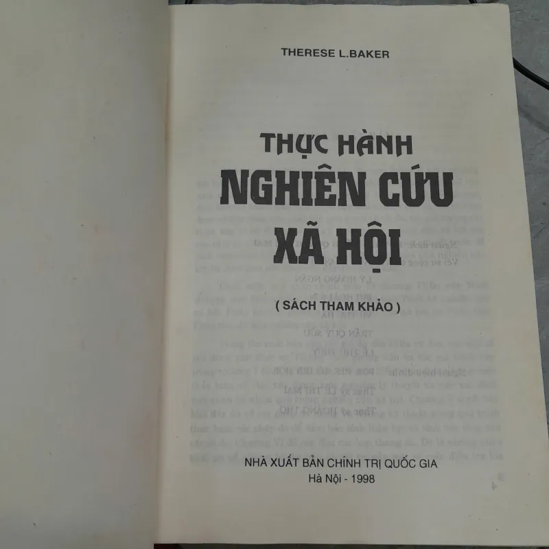 THỰC HÀNH NGHIÊN CỨU XÃ HỘI - L.THERESE BAKER 726870