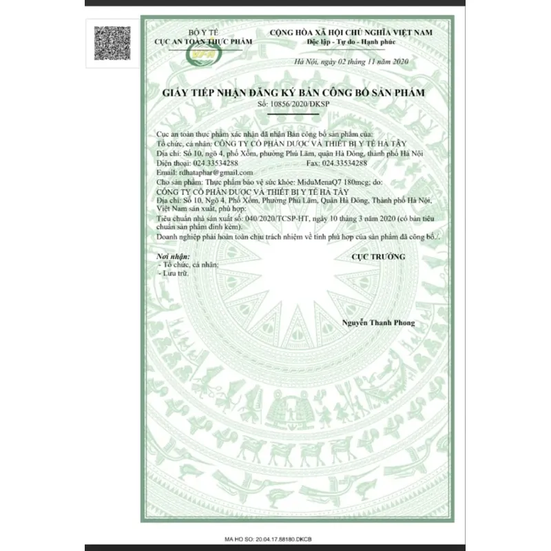 Midu MenaQ7 180mcg bổ sung canxi, Vitamin D3, Vitamin K2 dạng MenaQ7 và Arginine 723208