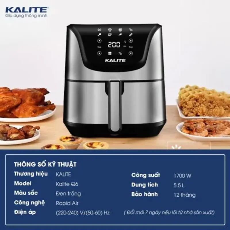 Kalite Q6 🔥 chiên – nướng – sấy đa năng – nấu nhanh không cần dầu 706923