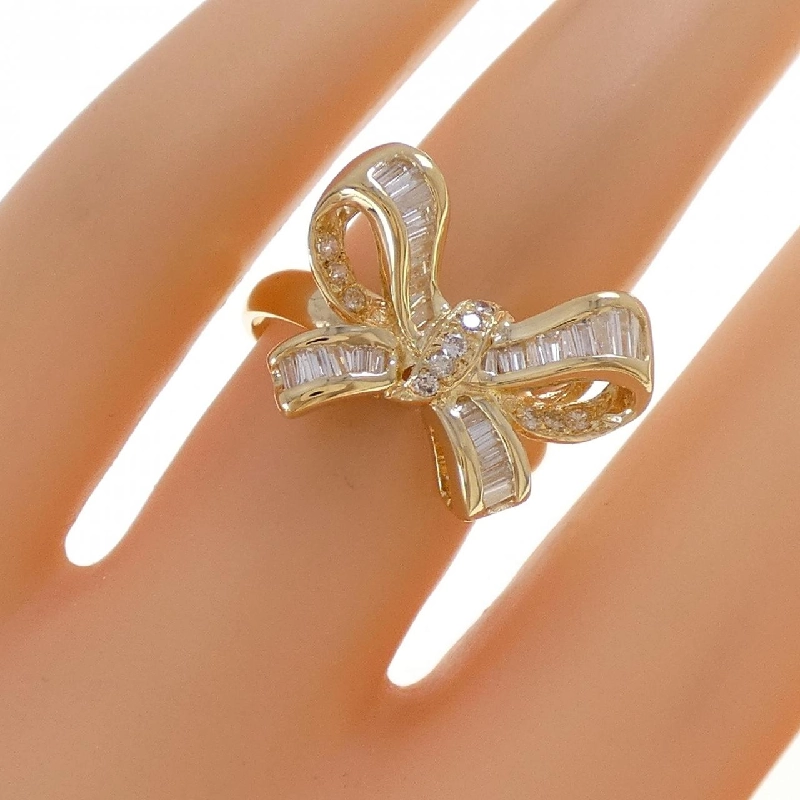 Nhẫn kim cương K18YG hình ruy băng 0.50CT - Hàng hiệu chính hãng 853911