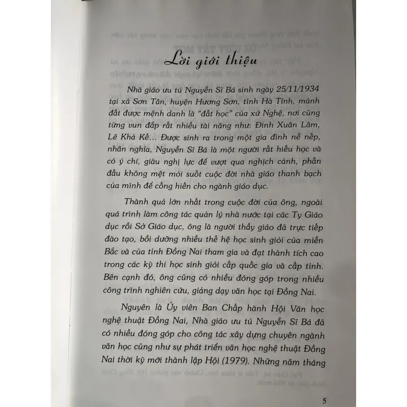 Nhà giáo ưu tú Nguyễn Sĩ Bá và những tấm lòng văn 654449