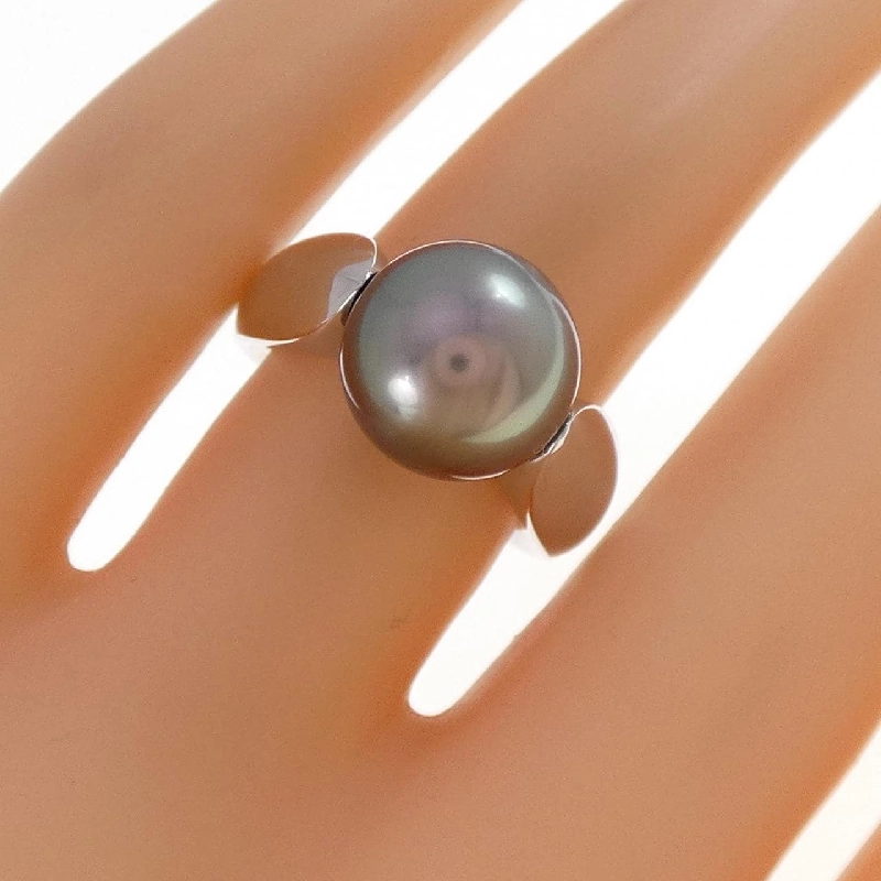 Mikimoto Nhẫn Ngọc Trai Đen 10.5mm - Hàng hiệu Chính hãng 838873