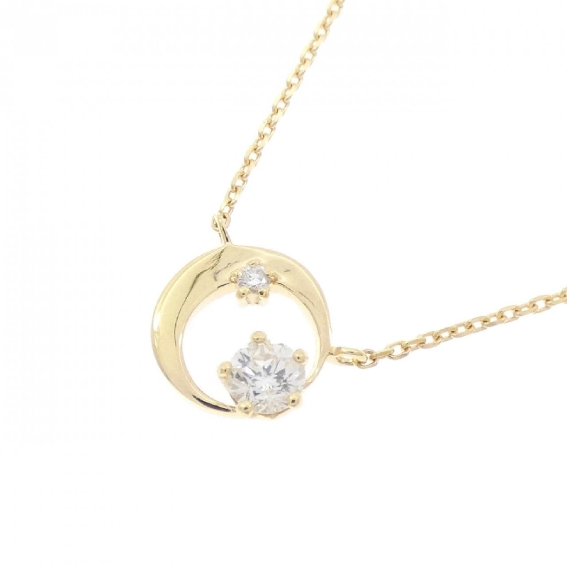 Dây chuyền kim cương K18YG hình trăng 0.122CT - Hàng hiệu chính hãng 861389