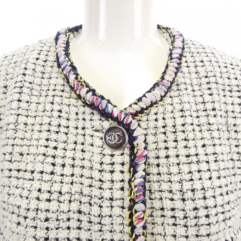 Áo khoác không cổ CHANEL 635511