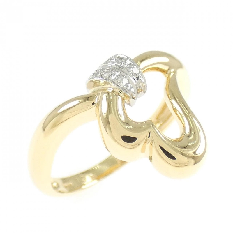 Nhẫn kim cương hình trái tim K18YG/PT900 0.03CT 669465