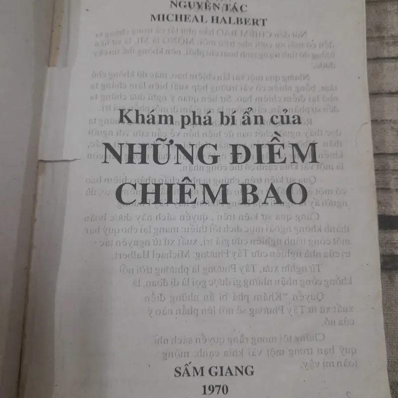 Bí ẩn của những điềm chiêm bao. Michael Halbert Sấm Giang 591159