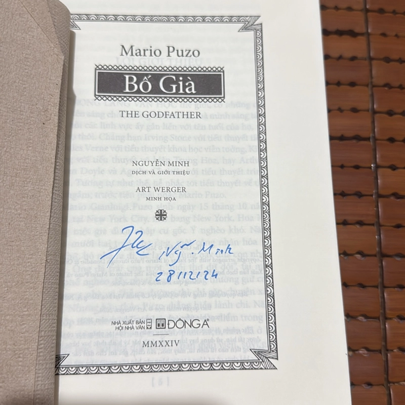 Bố già - Mario Puzo có chữ ký dịch giả 531864