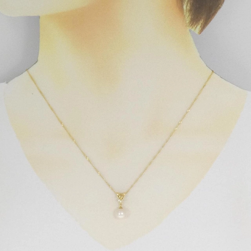 K18YG Chuỗi ngọc trai Akoya 7.3mm - Hàng hiệu Chính hãng 858119