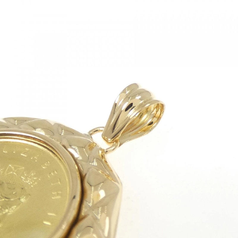K18YG(枠) Đồng xu mặt dây chuyền - Hàng hiệu Authentic 864146