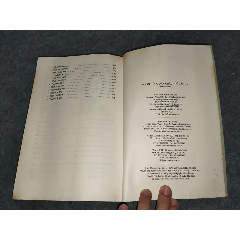 NGƯỜI NÔNG DÂN CHÂU THỔ BẮC KỲ. NGHIÊN CỨU ĐỊA LÝ NHÂN VĂN - PIERRE GOUROU 701091