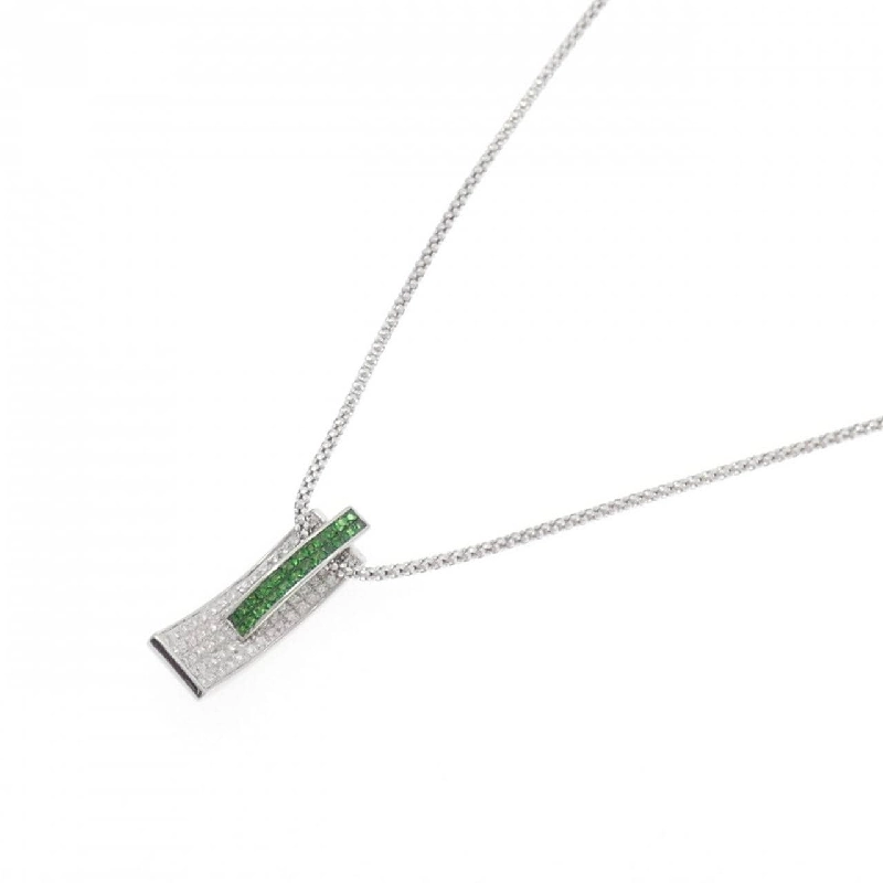 Dây chuyền garnet xanh 750WG 0.85CT - Hàng hiệu Authentic 865245