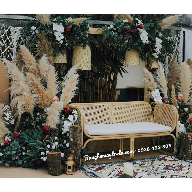 Ghế sofa mây vuông lưới mắt cáo 445808