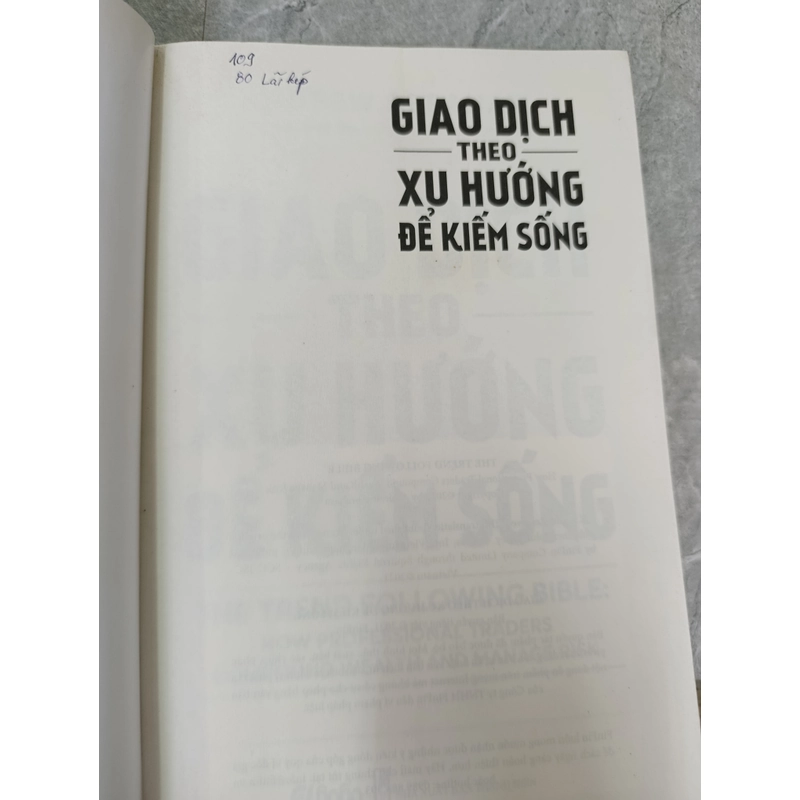 GIAO DỊCH THEO XU HƯỚNG ĐỂ KIẾM SỐNG - DỊCH: KHƯU BẢO KHÁNH 546215