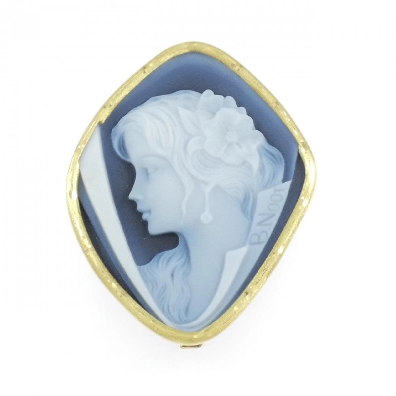 K18YG Mặt đá ngọc bích Brooch - Hàng hiệu Chính hãng 869604