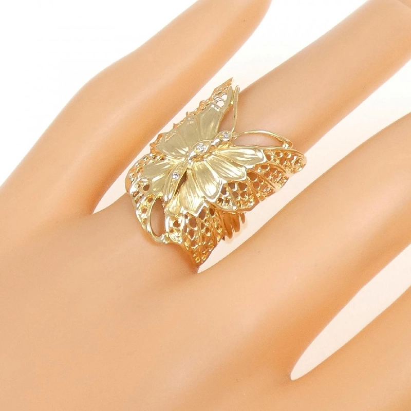 Nhẫn kim cương bướm K18YG 0.02CT - Hàng hiệu Authentic 855404