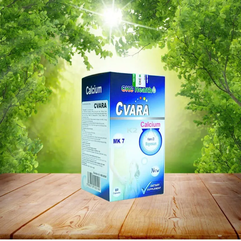 (Hàng CTY mới) Viên uống Canxi tảo biển CVARA CKC Health Nhập khẩu Anh Quốc hộp 60 viên 736053