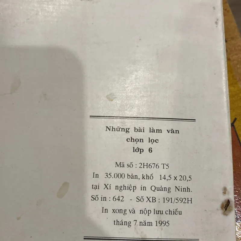NHỮNG BÀI VĂN CHỌN LỌC LỚP 6 (XB 1995) 993975